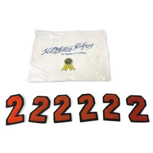 Vintage Letterman 2 Patch Lot of 6 Set Whiting Los Angeles 1940s 1950s Deadstock